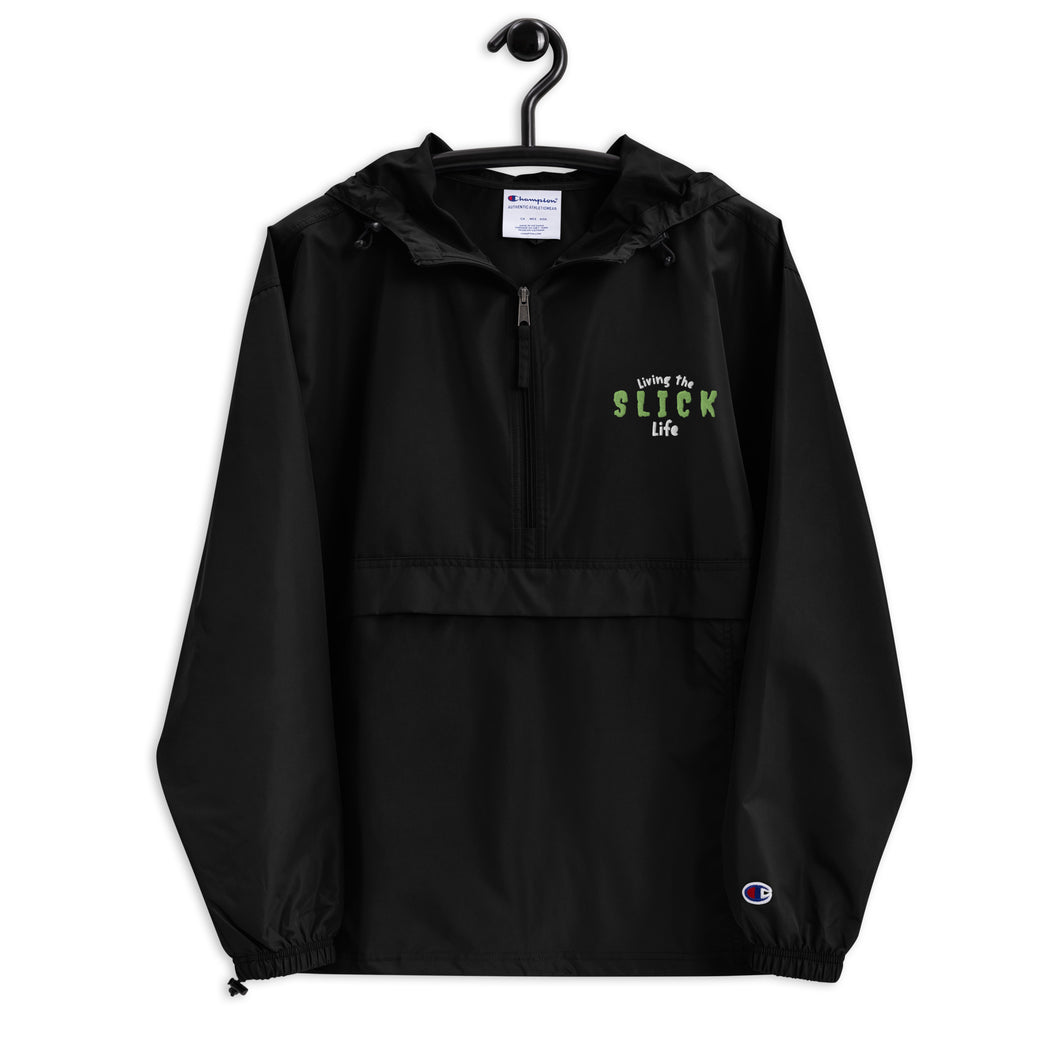 Living The Slick Life - Embroidered Windbreaker