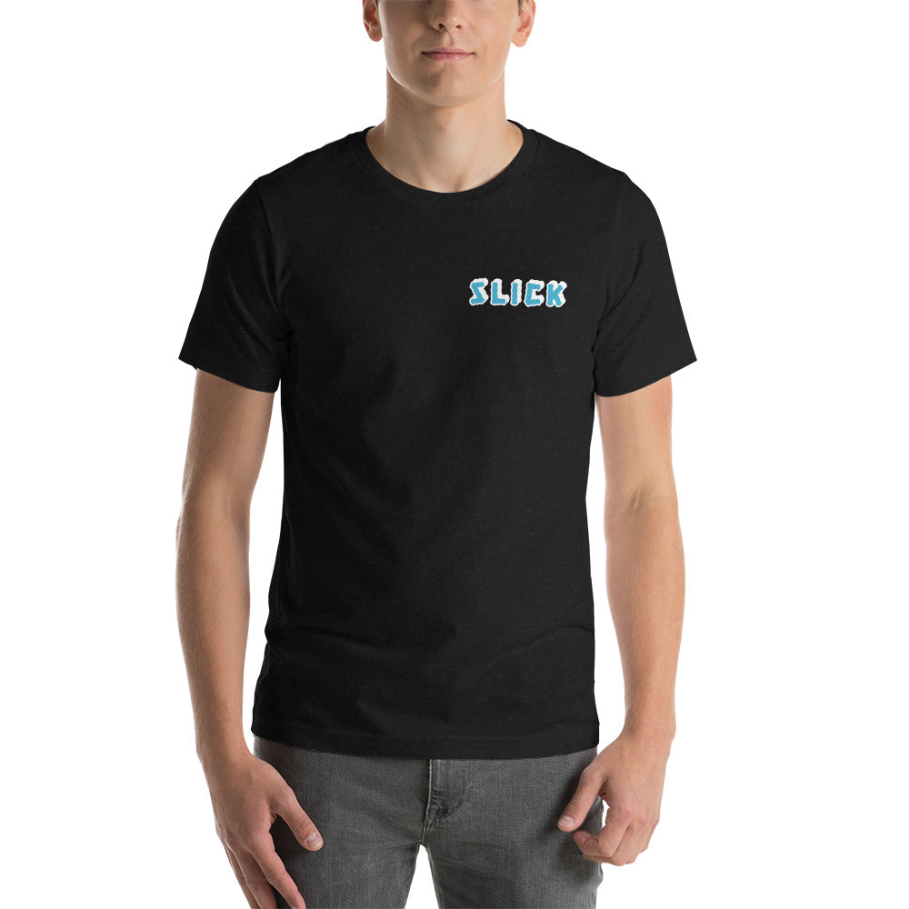 Smaller 3D Logo - T-Shirt - Neon Blue