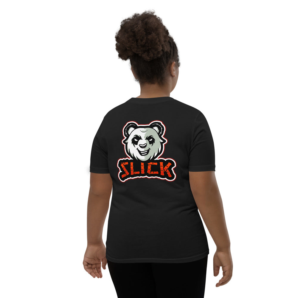 Panda on the Back - Youth T - Lava Orange