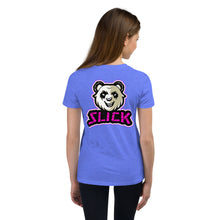 Load image into Gallery viewer, Panda on the Back - Youth T - Neon Pink
